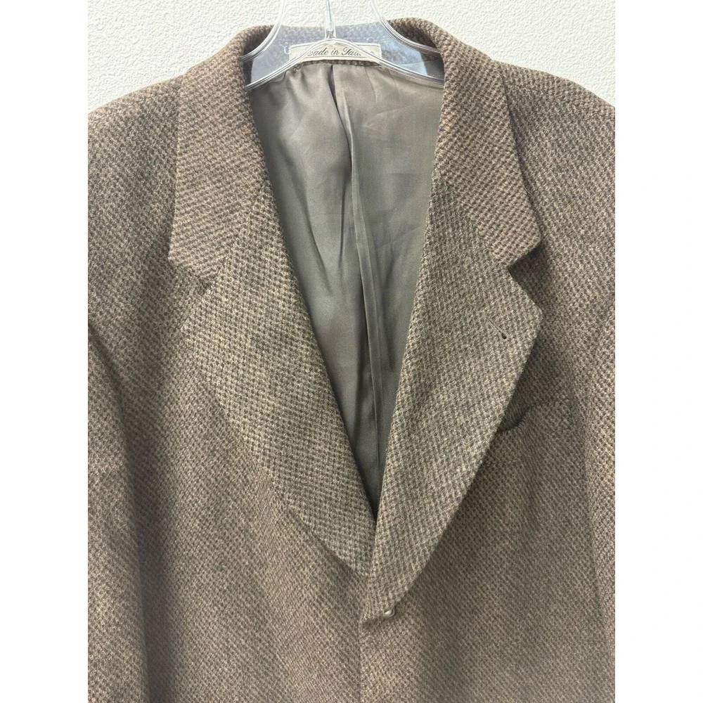 TOM TAILOR Sport Coat Blazer Jacket Mens  Brown Cashmere Blend 44L Academia Prep